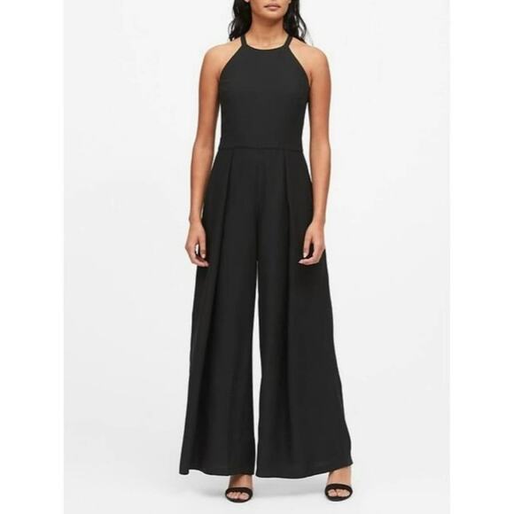 Banana Republic Pants - NWT Banana Republic Black Halter Wide Leg Jumpsuit 0